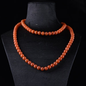 8.5mm柿子红南红多圈手串