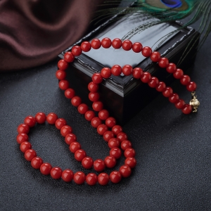 7.5mm沙丁珊瑚项链