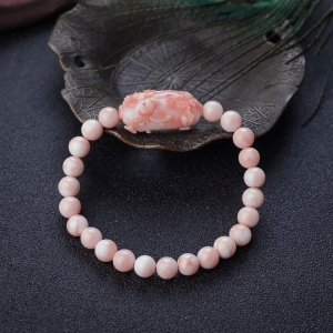 6.5mm深水珊瑚单圈手串