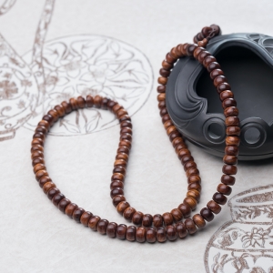 海南虎皮纹黄花梨鼓珠108佛珠