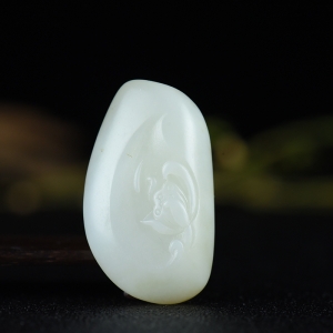 山料和田白玉幽莲吊坠