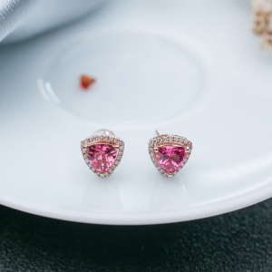 18K尖晶石耳钉