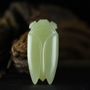 山料和田黄玉一鸣惊人吊坠