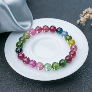 8.5mm彩虹碧玺单圈手串