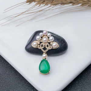 18K鲜绿祖母绿吊坠