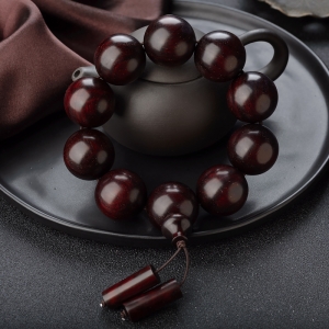 25mm满星小叶紫檀单圈手串