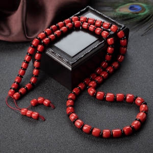 沙丁珊瑚桶珠塔链