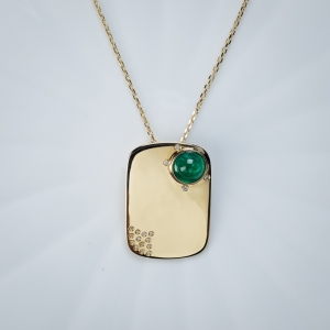 18K鲜绿祖母绿吊坠