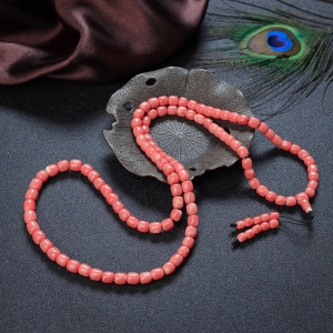 MOMO珊瑚桶珠108佛珠