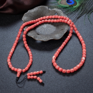 MOMO珊瑚桶珠108佛珠