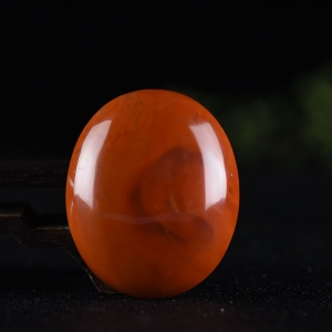 火焰纹南红无事牌吊坠