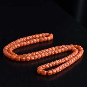 柿子红南红百香果多圈手串