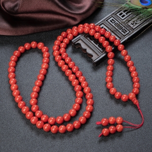 8.5mm沙丁珊瑚108佛珠