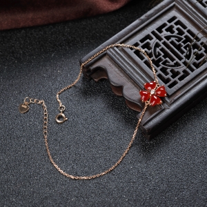 18K阿卡牛血红珊瑚手链