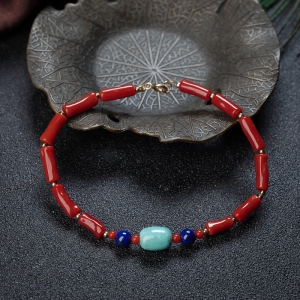 沙丁珊瑚随形手链