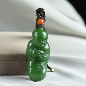 山料和田碧玉财主吊坠