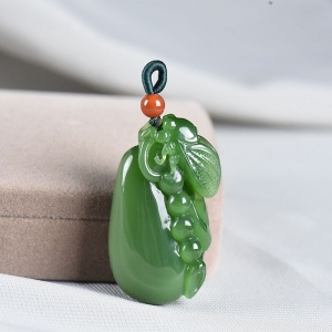 山料和田碧玉一鸣惊人吊坠