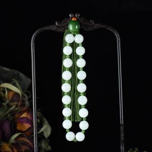 16mm山料和田白玉十八子车挂