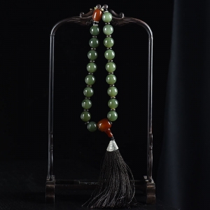 16mm山料和田青玉十八子车挂