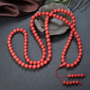 8.5mm沙丁珊瑚108佛珠