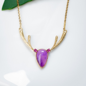 18K舒俱来麋鹿项链