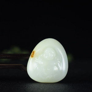 山料和田白玉弥勒佛吊坠