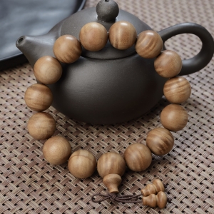 15mm老山檀水波纹单圈手串