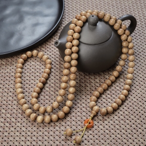 8mm老山檀水波纹108佛珠