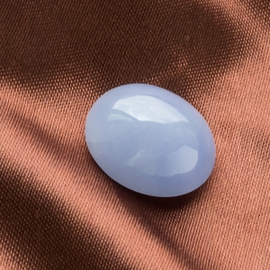 糯冰种紫罗兰翡翠戒面