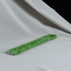 7.5mm山料和田碧玉项链