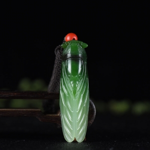 山料和田碧玉一鸣惊人吊坠