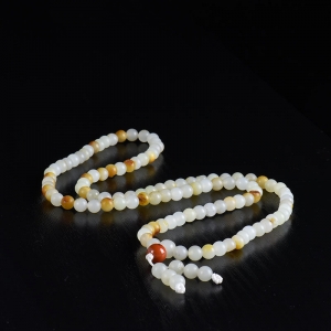 6mm籽料和田白玉108佛珠