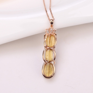 18K钛晶福豆吊坠