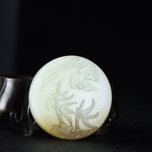 山料和田糖玉竹报平安吊坠