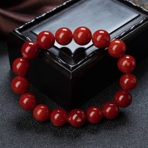 11mm阿卡牛血红珊瑚单圈手串