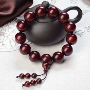 18mm带星小叶紫檀单圈手串