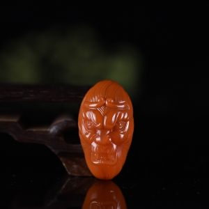 柿子红南红战斗胜佛吊坠