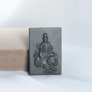 山料和田青玉文殊菩萨吊坠