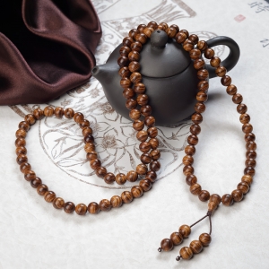 8mm海南虎皮纹黄花梨108佛珠