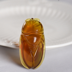 棕珀一鸣惊人吊坠