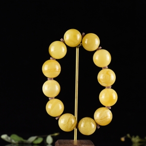 20.5mm白花蜜蜜蜡单圈手串