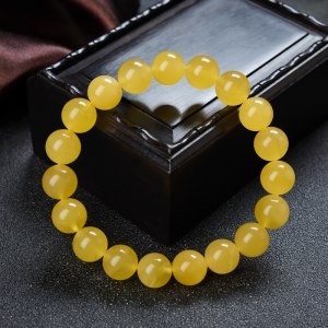 10mm鸡油黄金绞蜜单圈手串