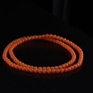 6.5mm柿子红南红108佛珠