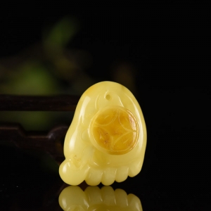 白花蜜蜜蜡脚丫吊坠