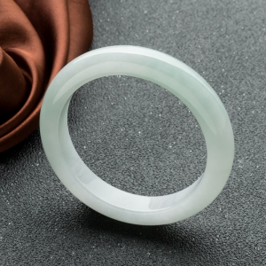 56mm糯冰种翡翠平安镯