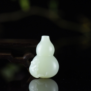 籽料和田白玉福禄吊坠