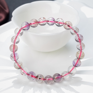 8mm超七水晶单圈手串