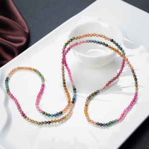 4mm彩虹碧玺多圈手串