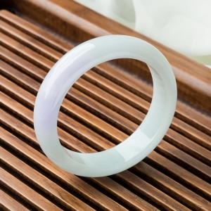 58.5mm糯种紫罗兰翡翠平安镯