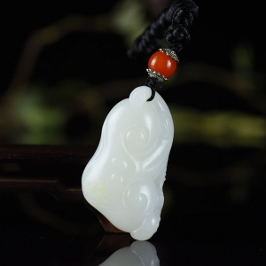 山料和田羊脂白玉如意吊坠